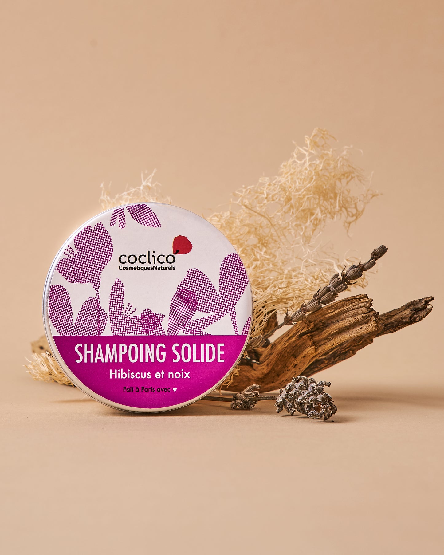Shampoing solide Hibiscus et Huile de noix