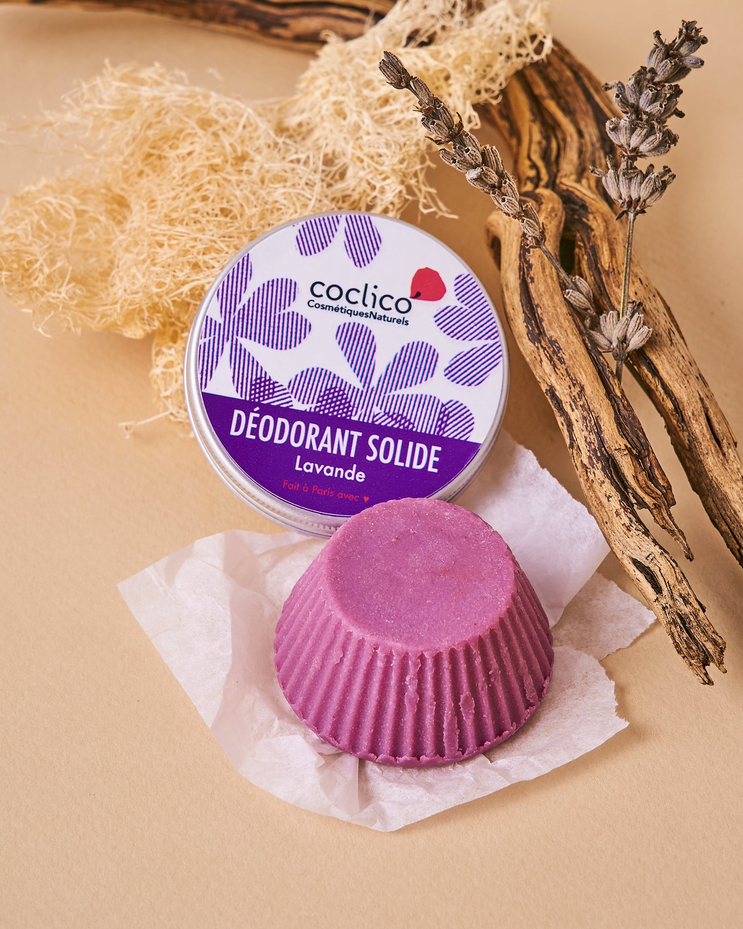 Déodorant solide naturel à la lavande
