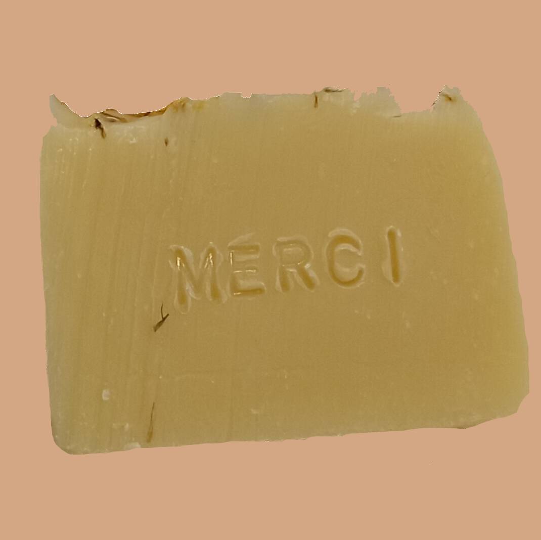 Savon MERCI en boîte ensemencée